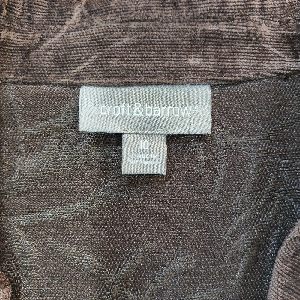 Croft And Barrow Women's Brown Blazer Jacket , Size 10